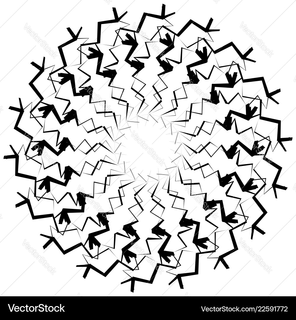 Abstract circular geometric element with radial Abstract circular geometric element with radial Vector Image
