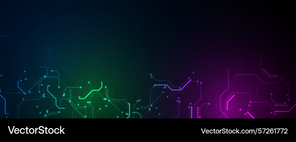 Abstract round frame circuit technology concept Vector Image