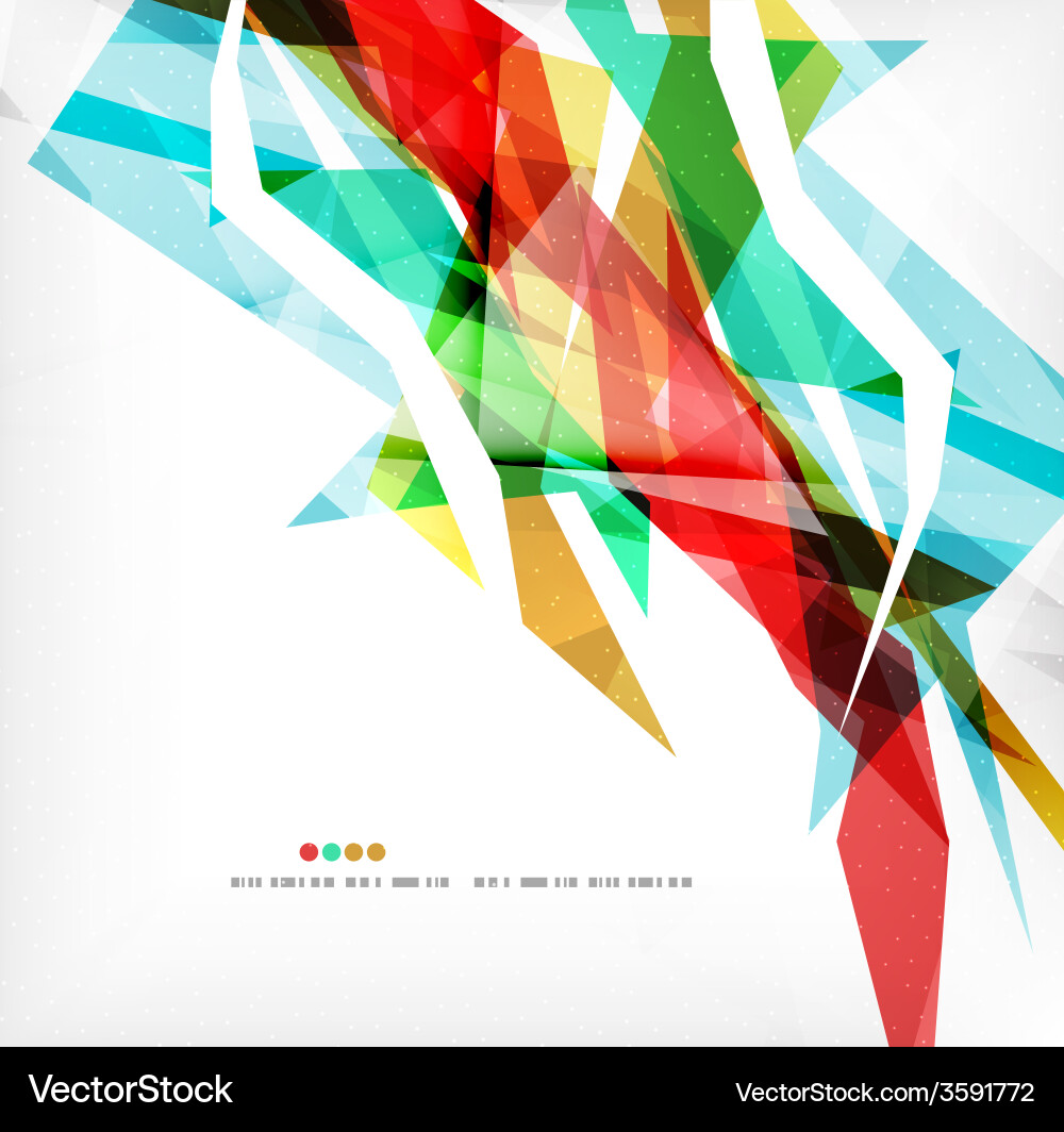 Angular geometric color shapes vector image