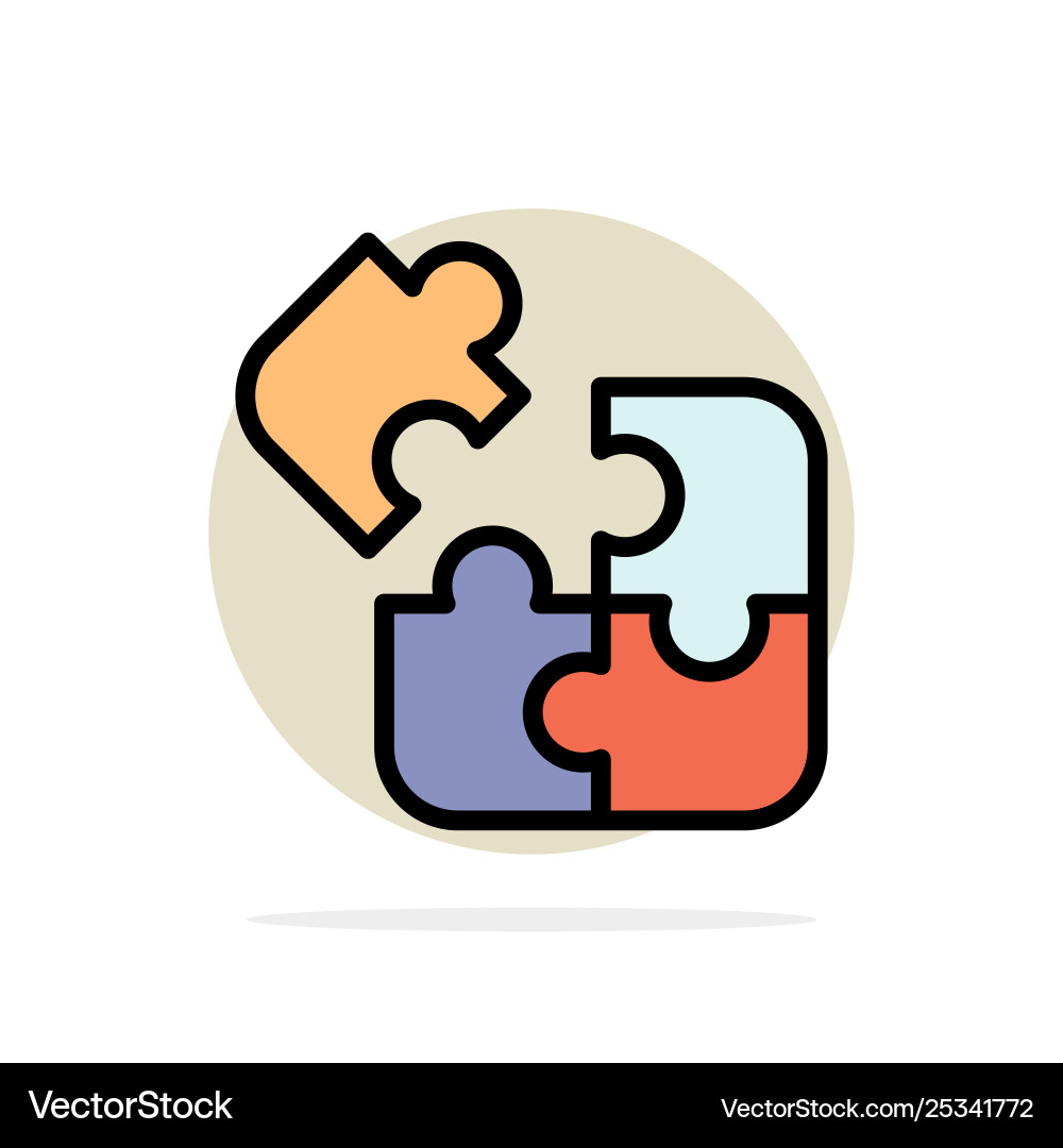Business game logic puzzle square abstract circle Business game logic puzzle square abstract circle vector image