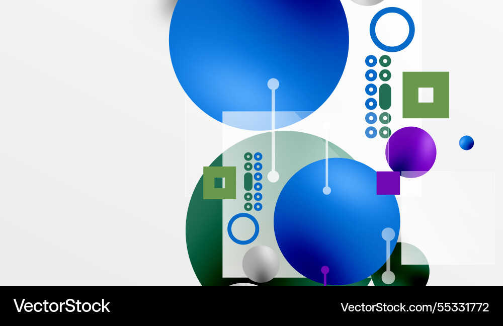 Circles and elements geometric abstract background Circles and elements geometric abstract background vector image