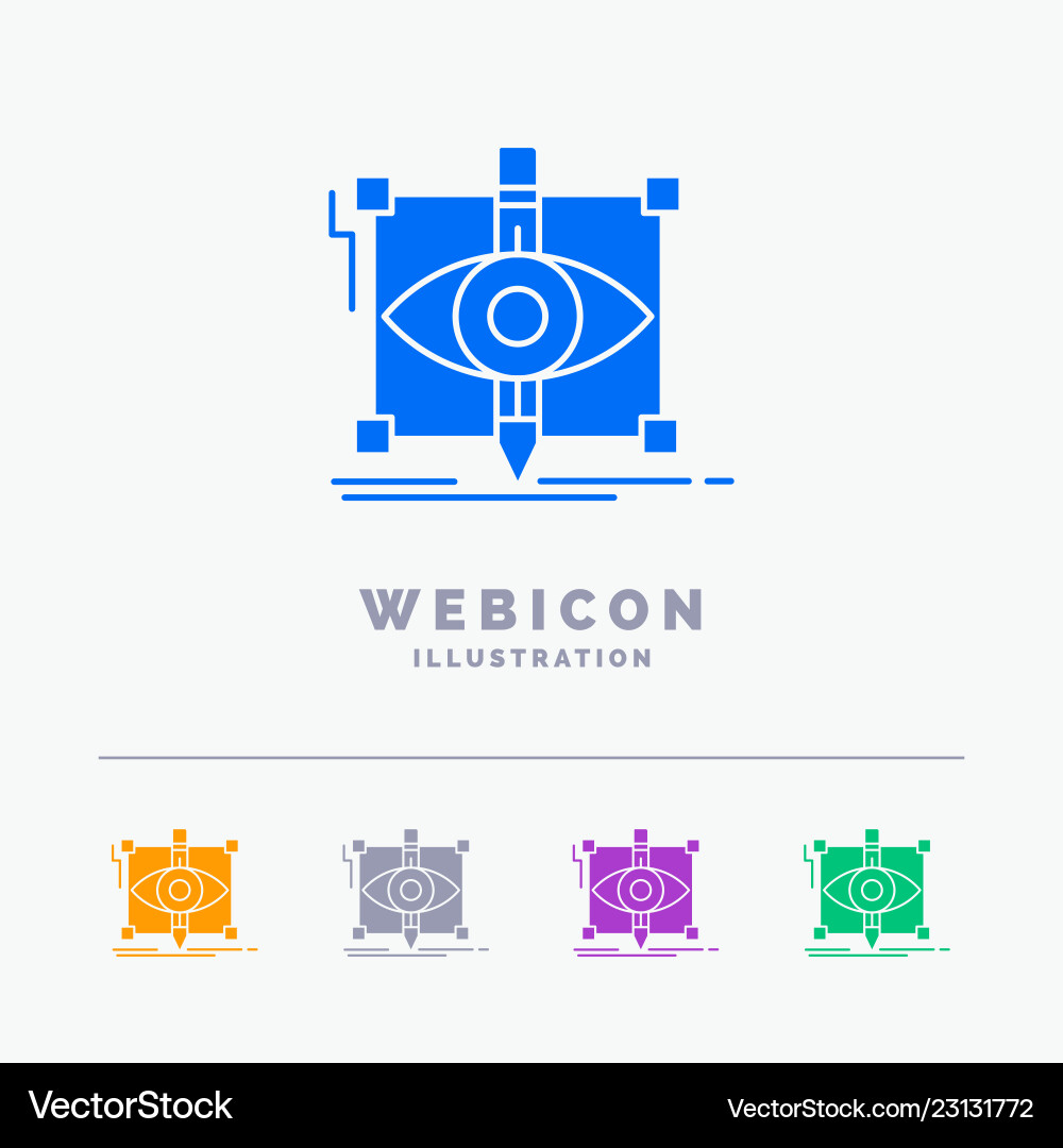 Design draft sketch sketching visual 5 color Design draft sketch sketching visual 5 color vector image