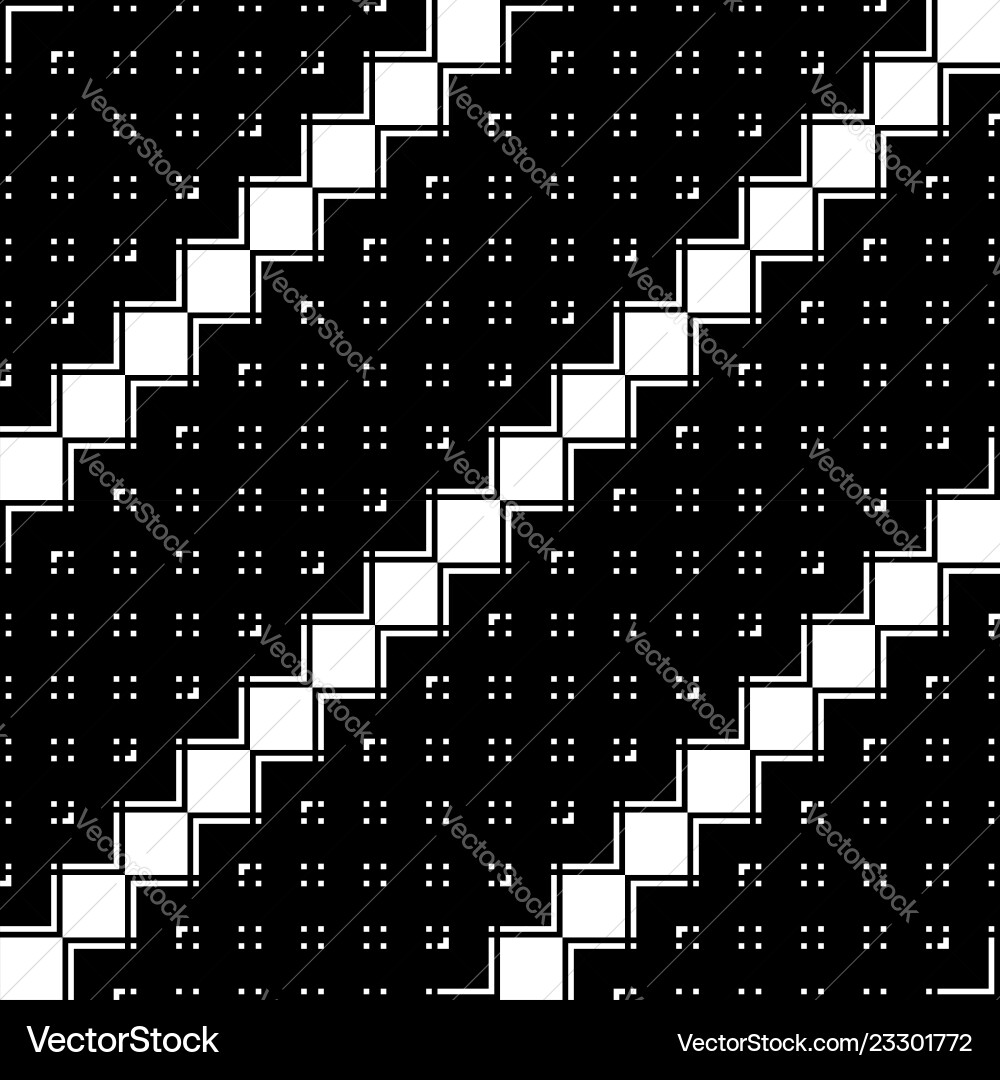 Design seamless monochrome zigzag pattern vector image