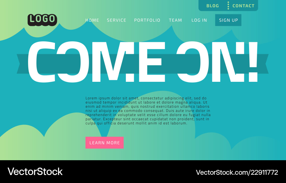Desktop landing page for web website template Desktop landing page for web website template vector image