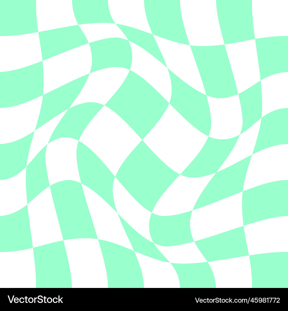 Distorted chessboard with vortex effect twisted Distorted chessboard with vortex effect twisted vector image
