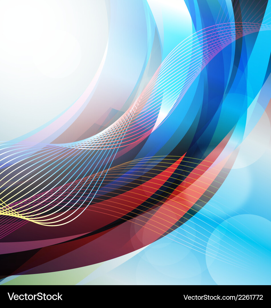 Dynamic Color Waves vector image