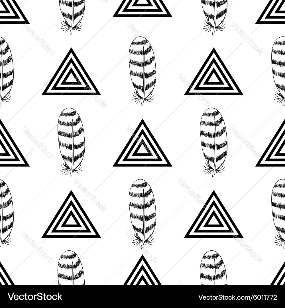 Feather Seamless Pattern vector image