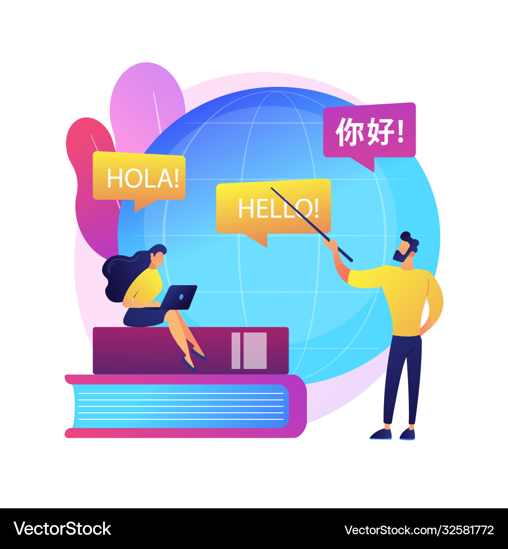 Foreign languages translating concept Foreign languages translating concept vector image