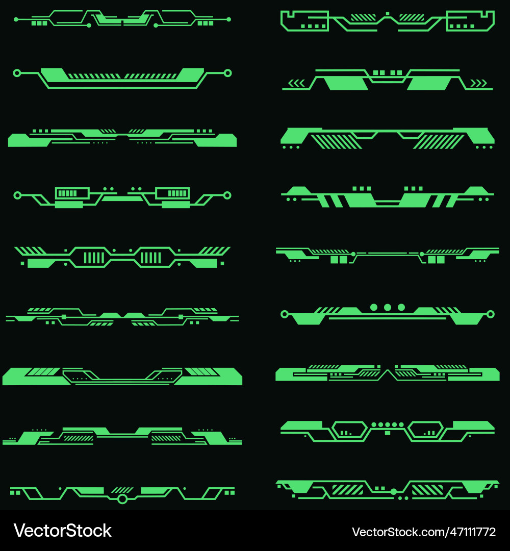 Futuristic interface ui elements holographic hud vector image