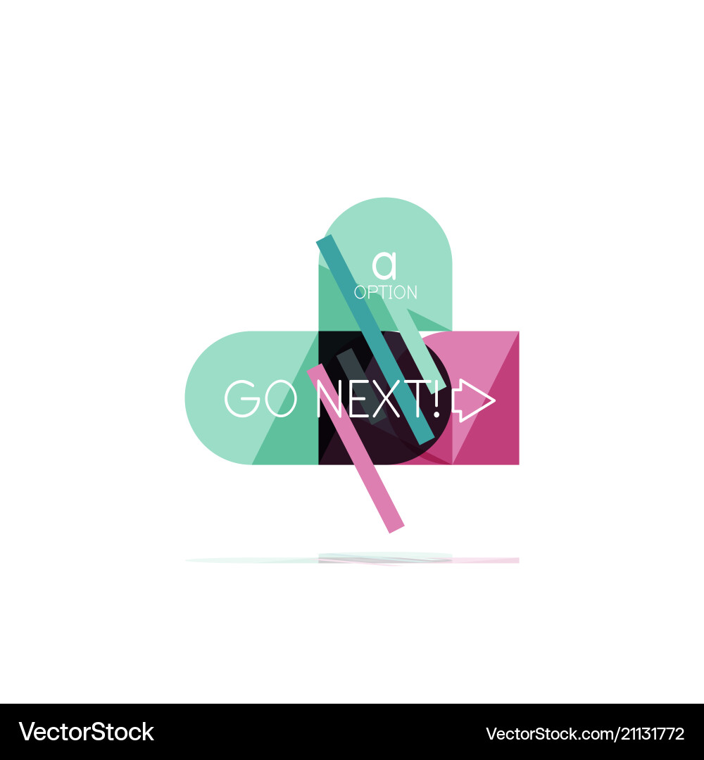Minimal flat clean abstract option step Minimal flat clean abstract option step vector image