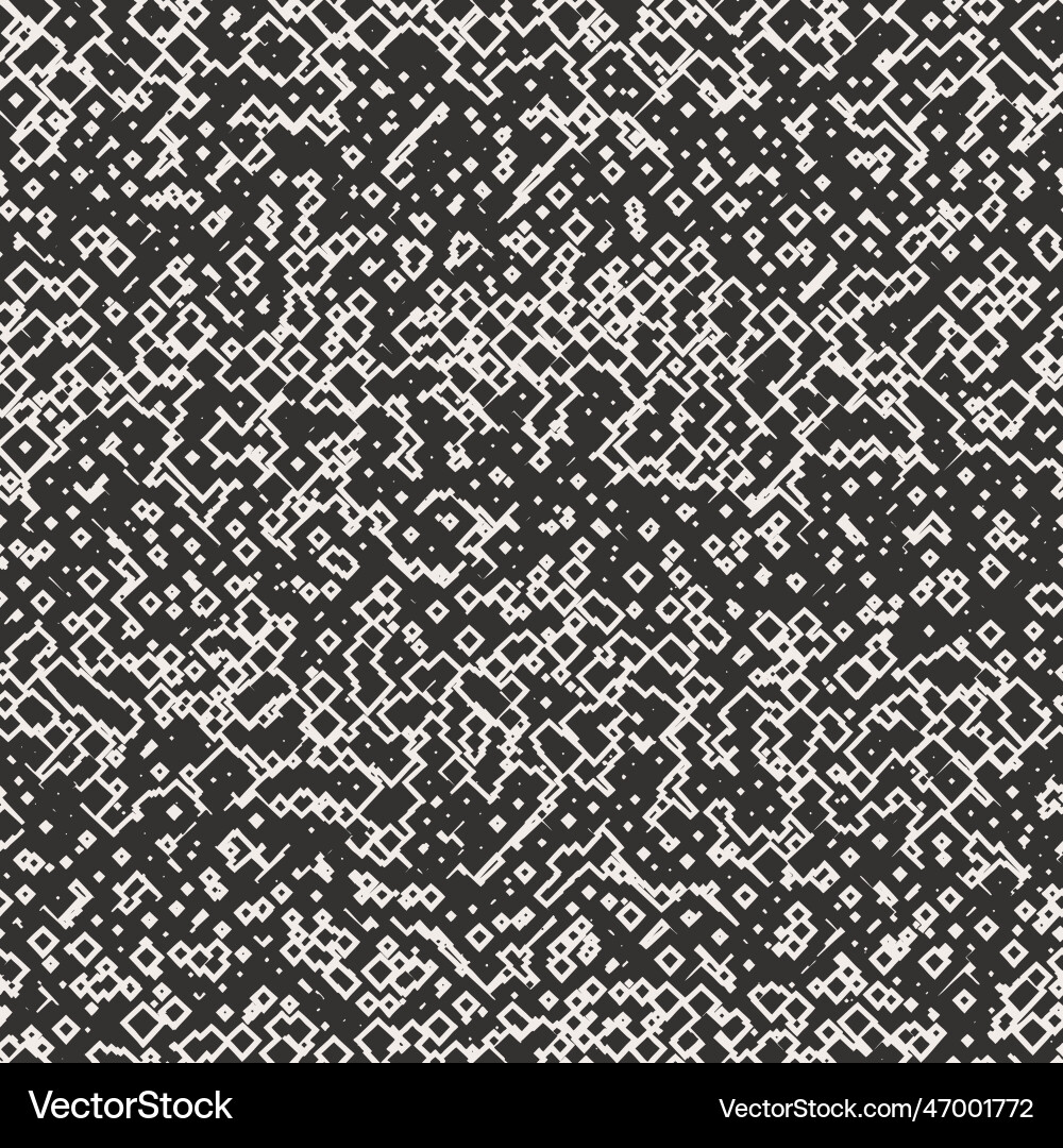 Monochrome glitch effect textured pattern Monochrome glitch effect textured pattern Vector Image