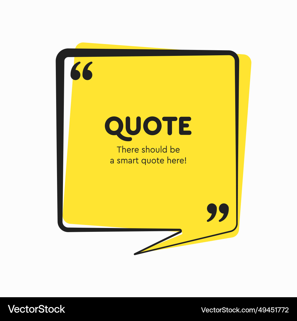 Quote frame blank text boxes message Quote frame blank text boxes message vector image