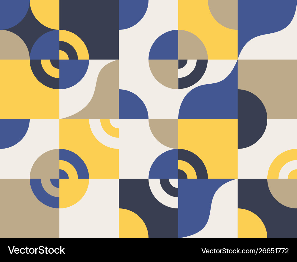 Retro Geometric Pattern Vector Image