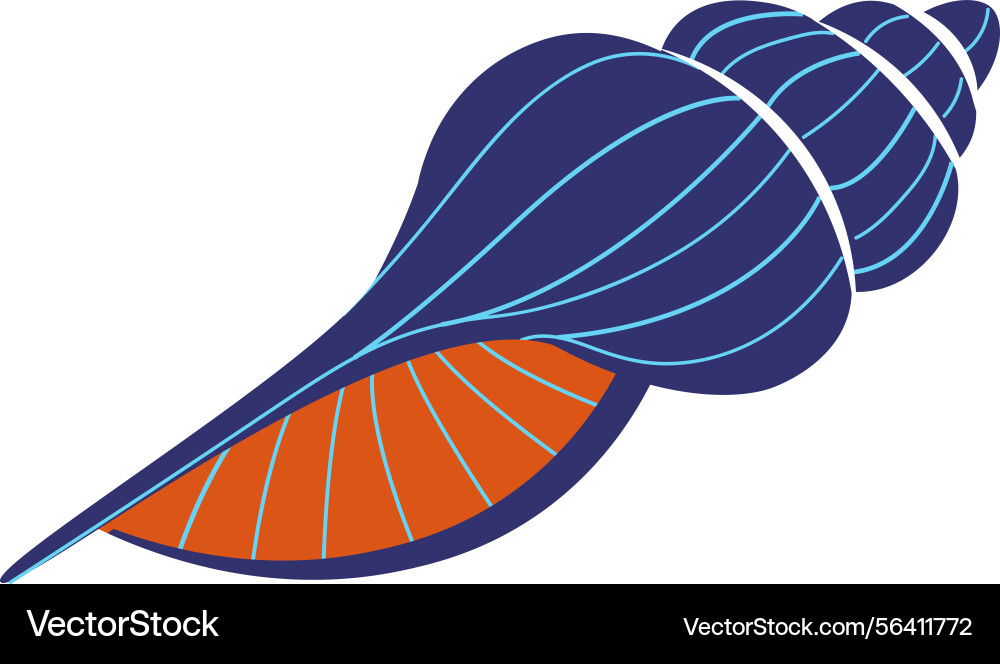 Seashell spiral abstract form Seashell spiral abstract form vector image
