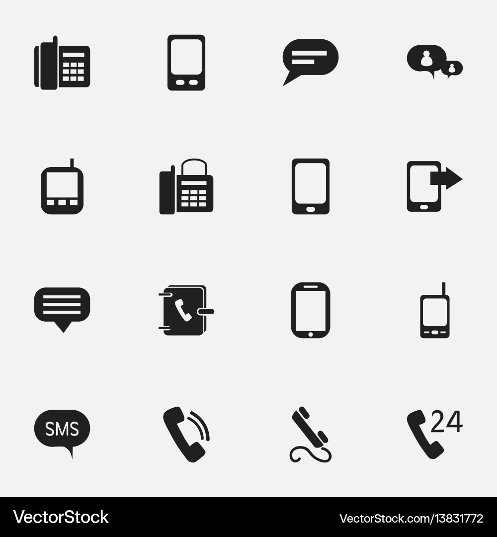 Set of 16 editable communication icons includes Set of 16 editable communication icons includes vector image