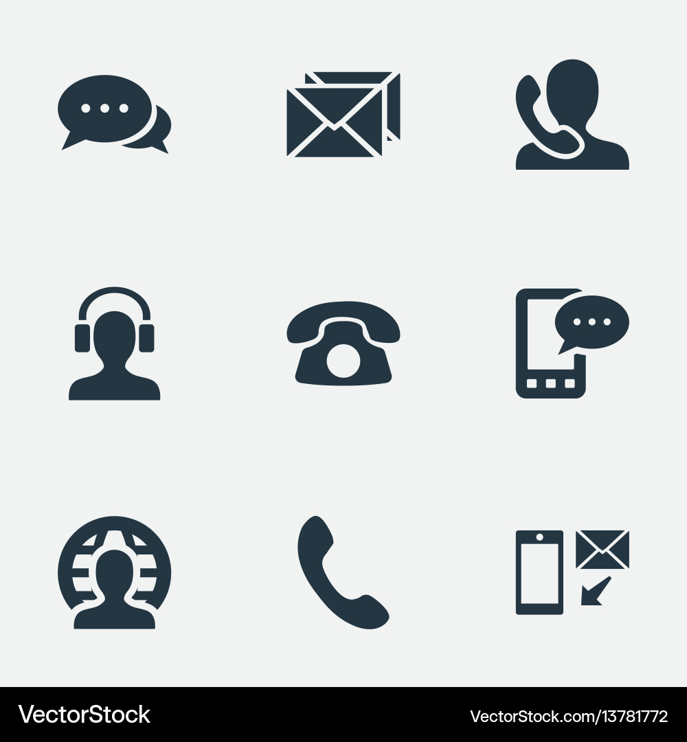 Set of simple connect icons vector image