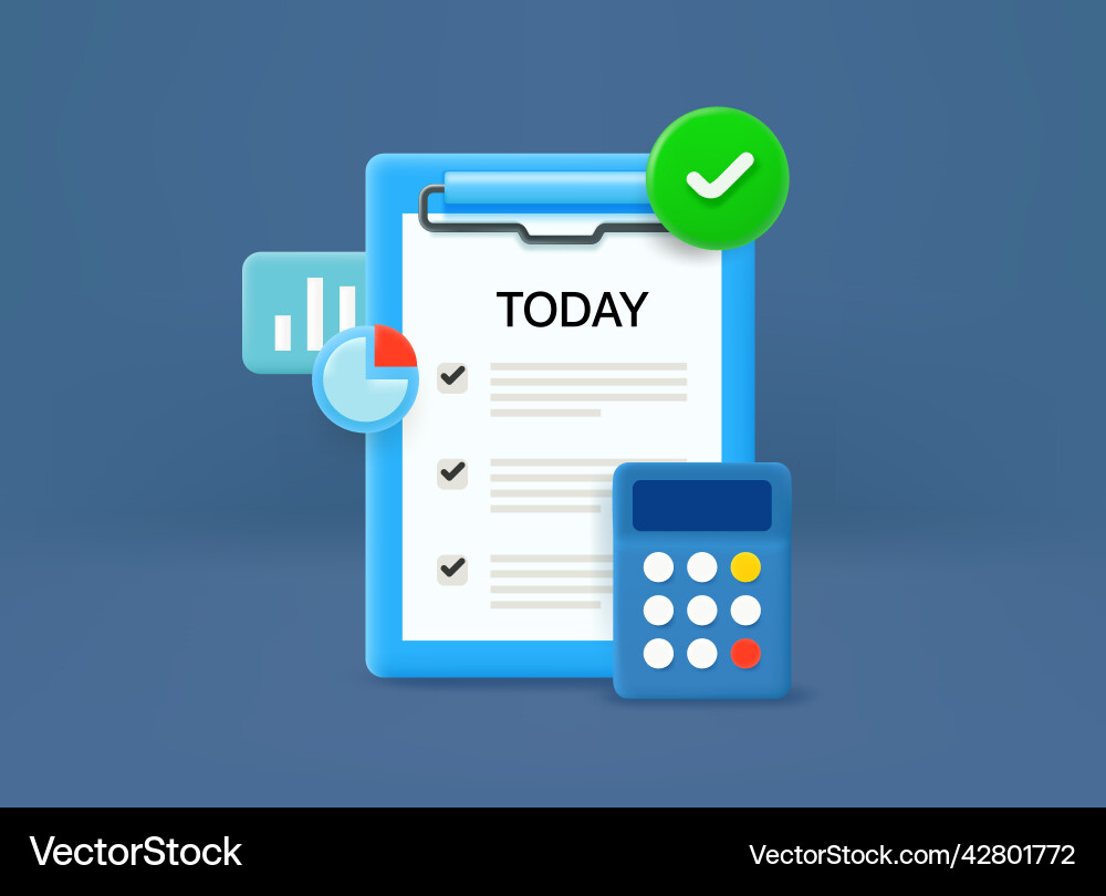 Specification Checklist vector image