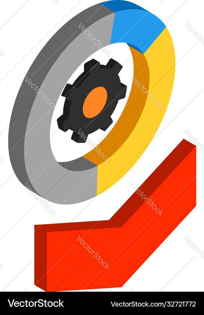 Technical optimization icon isometric style Technical optimization icon isometric style Vector Image