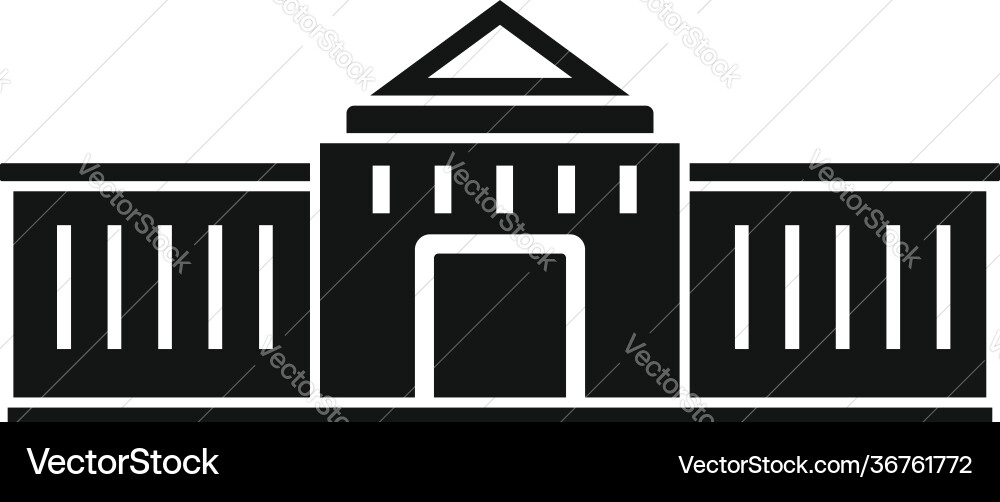 Train station building icon simple style Vector Image