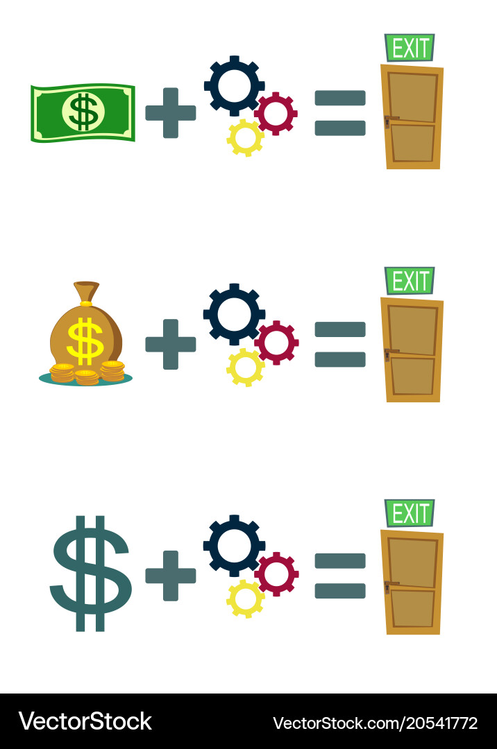 Way to exit concept Vector Image