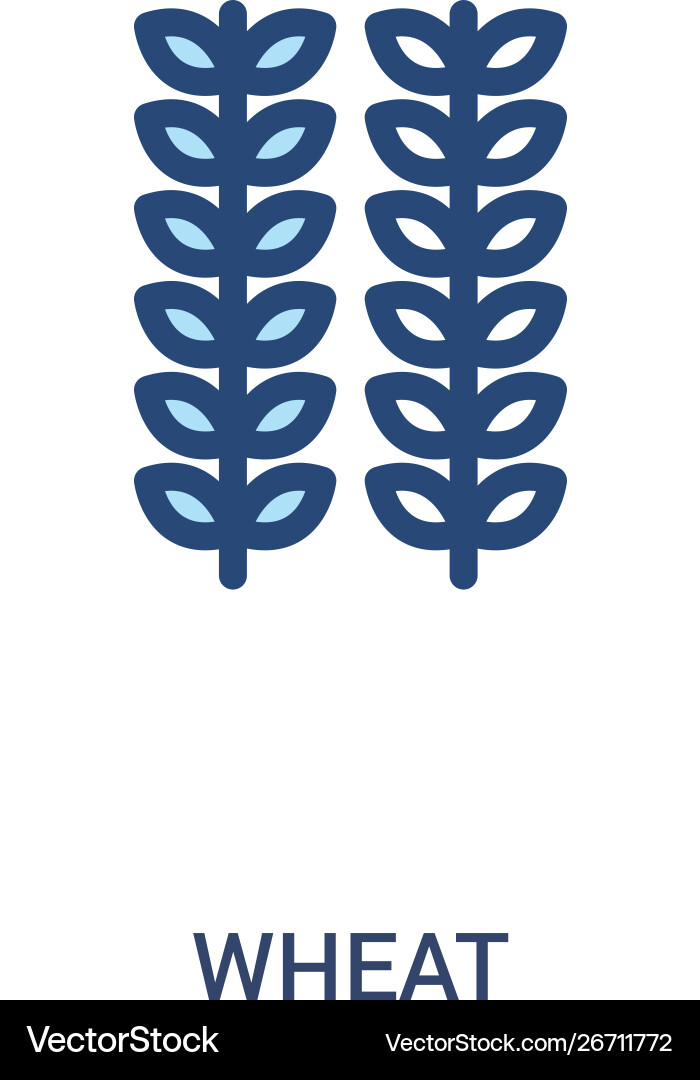 Wheat concept 2 colored icon simple line element Vector Image
