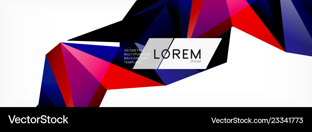 3d card on light backdrop abstract triangle Vector Image