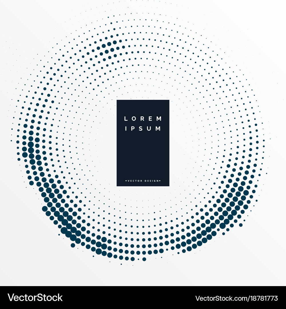 Abstract Circular Halftone Pattern vector image
