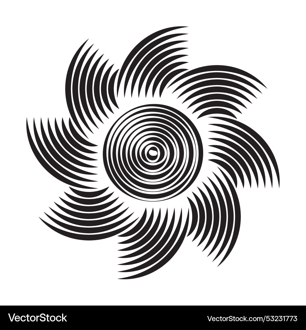 Abstract monochrome element icon Vector Image