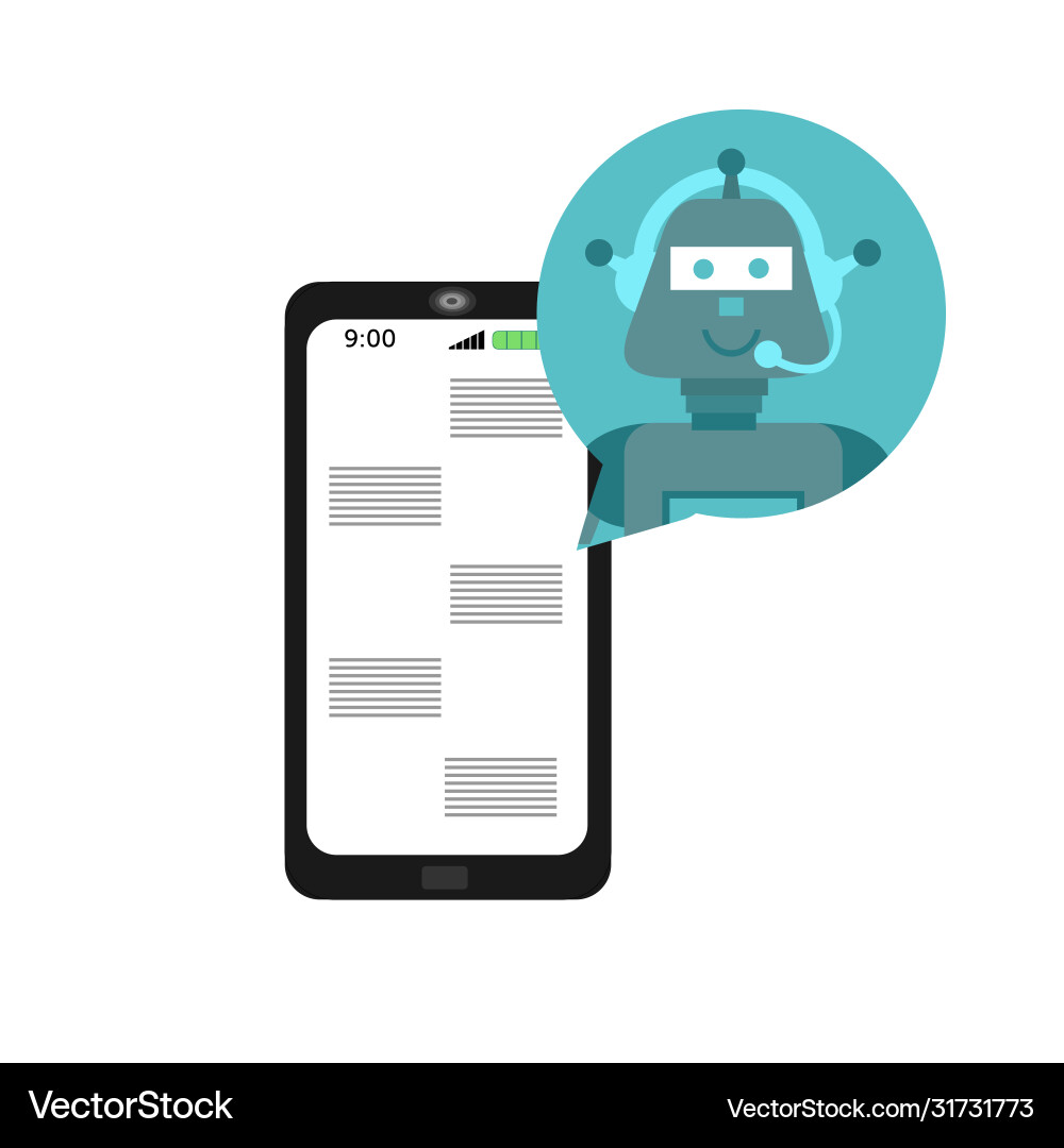 Chatbot concept chatting with robot Chatbot concept chatting with robot vector image