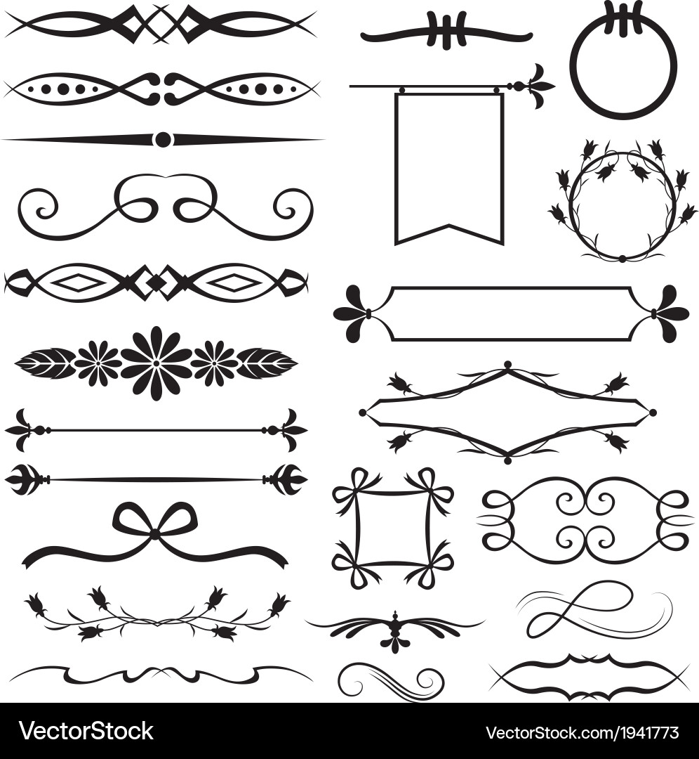 Decorative Element Collection vector image