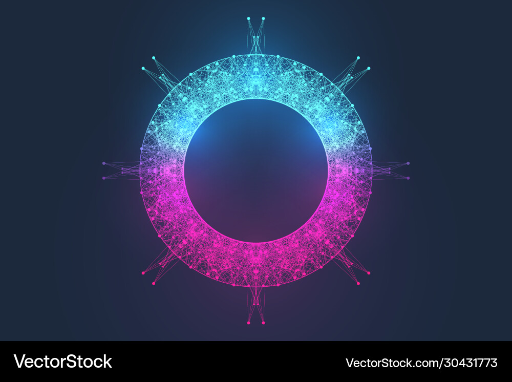 Dynamic Particle Sci-Fi Background vector image