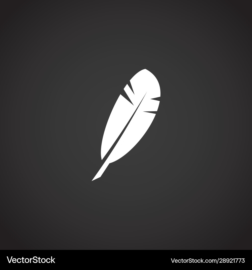Feather icon on background for graphic and web Feather icon on background for graphic and web Vector Image