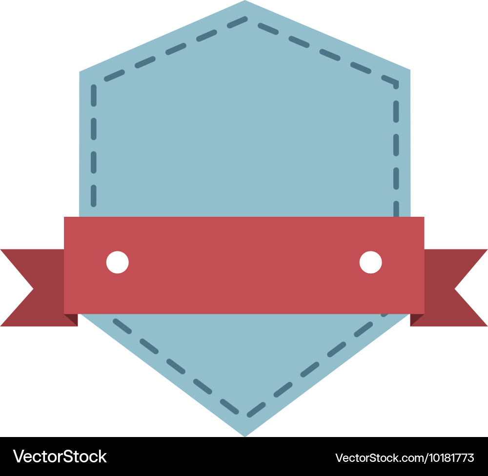 Frame with ribbon isolated icon design Vector Image