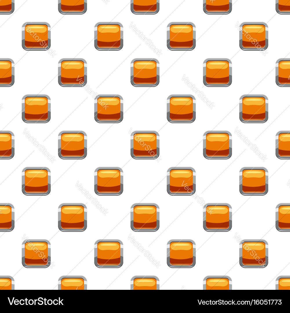 Gold square button pattern vector image