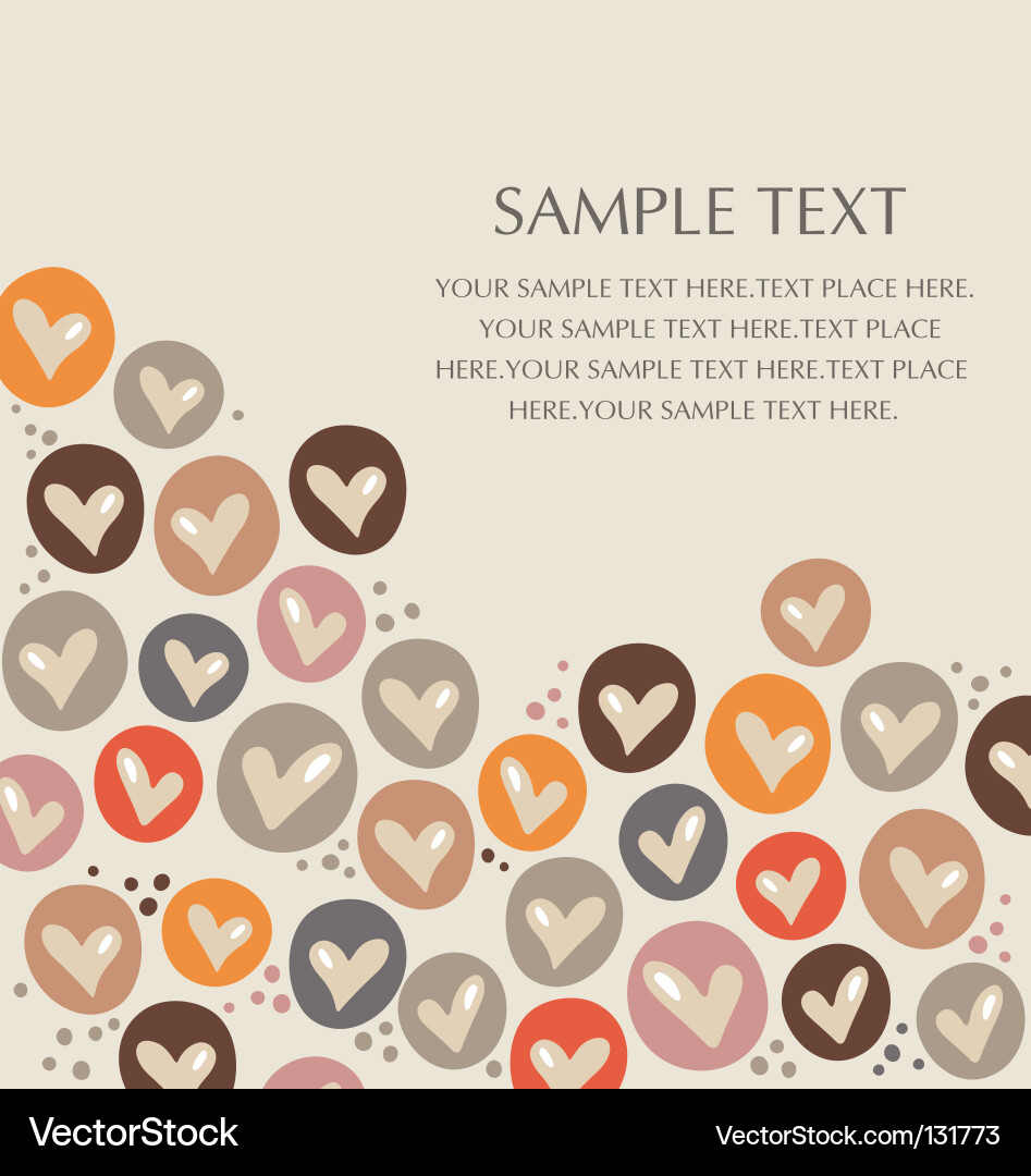 Heart Scatter Background vector image