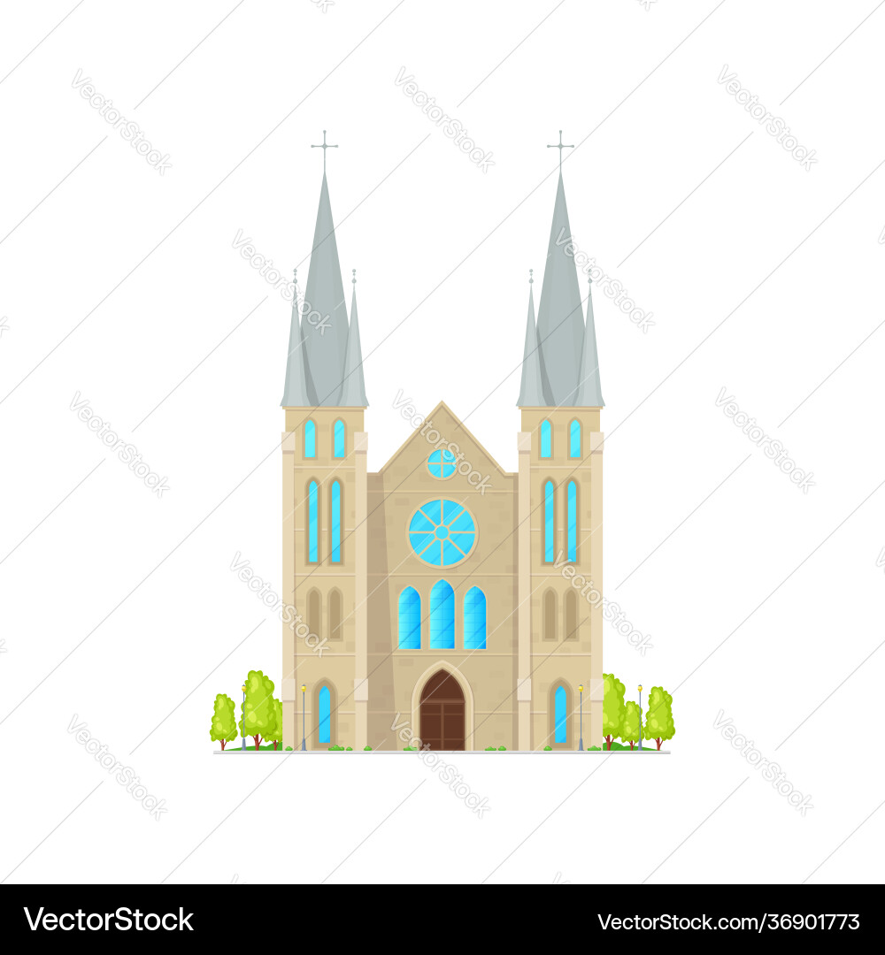 Katholische Religion Kathedrale isoliert Kirche Ikone Katholische Religion Kathedrale isoliert Kirche Ikone vektorbild
