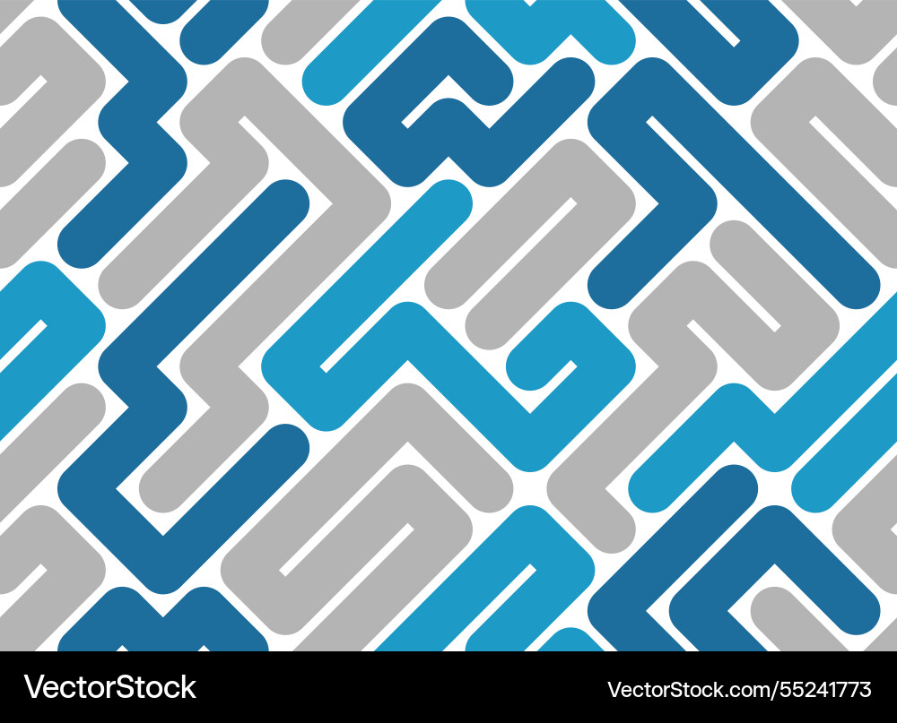 Labyrinth geometric seamless pattern abstract Vector Image