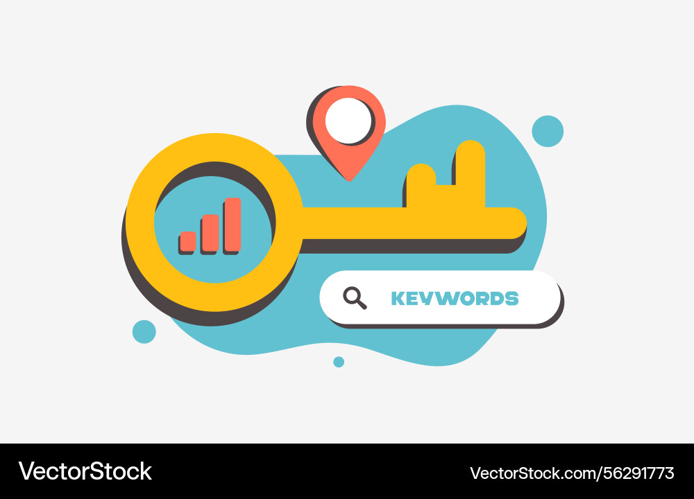 Local keyword optimization tools for location Local keyword optimization tools for location vector image