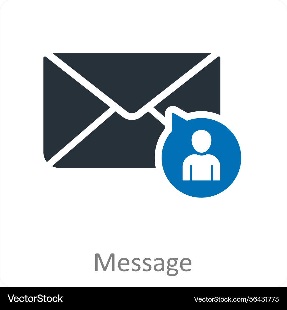 Message and chat icon concept Vector Image