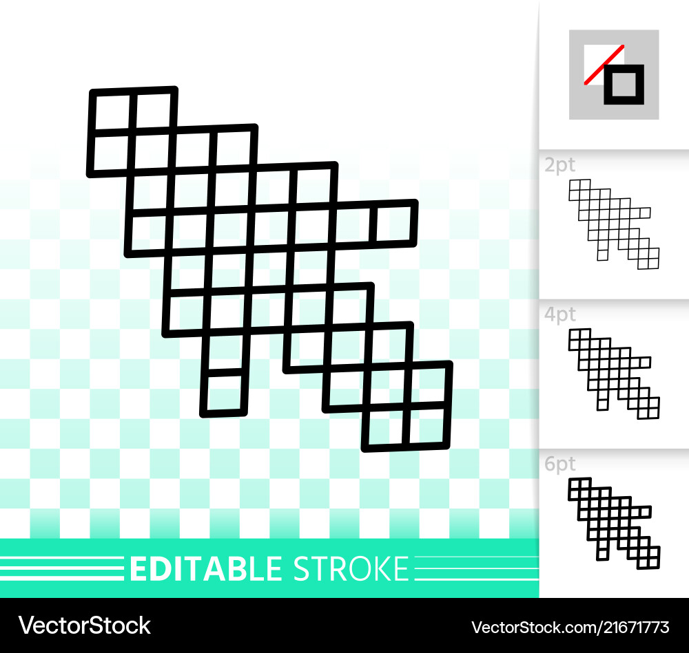Mouse cursor simple black line icon Mouse cursor simple black line icon vector image