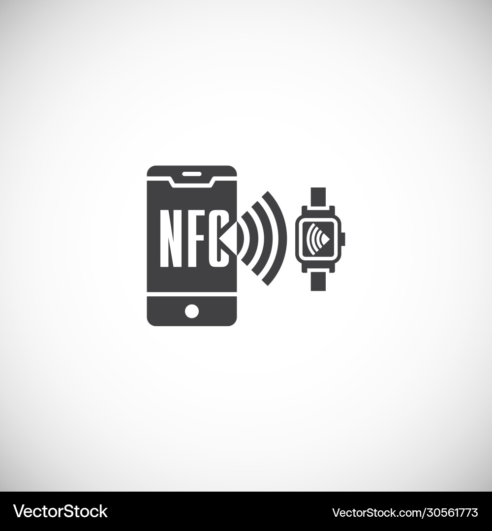 Nfc related icon on background for graphic and web Nfc related icon on background for graphic and web vector image
