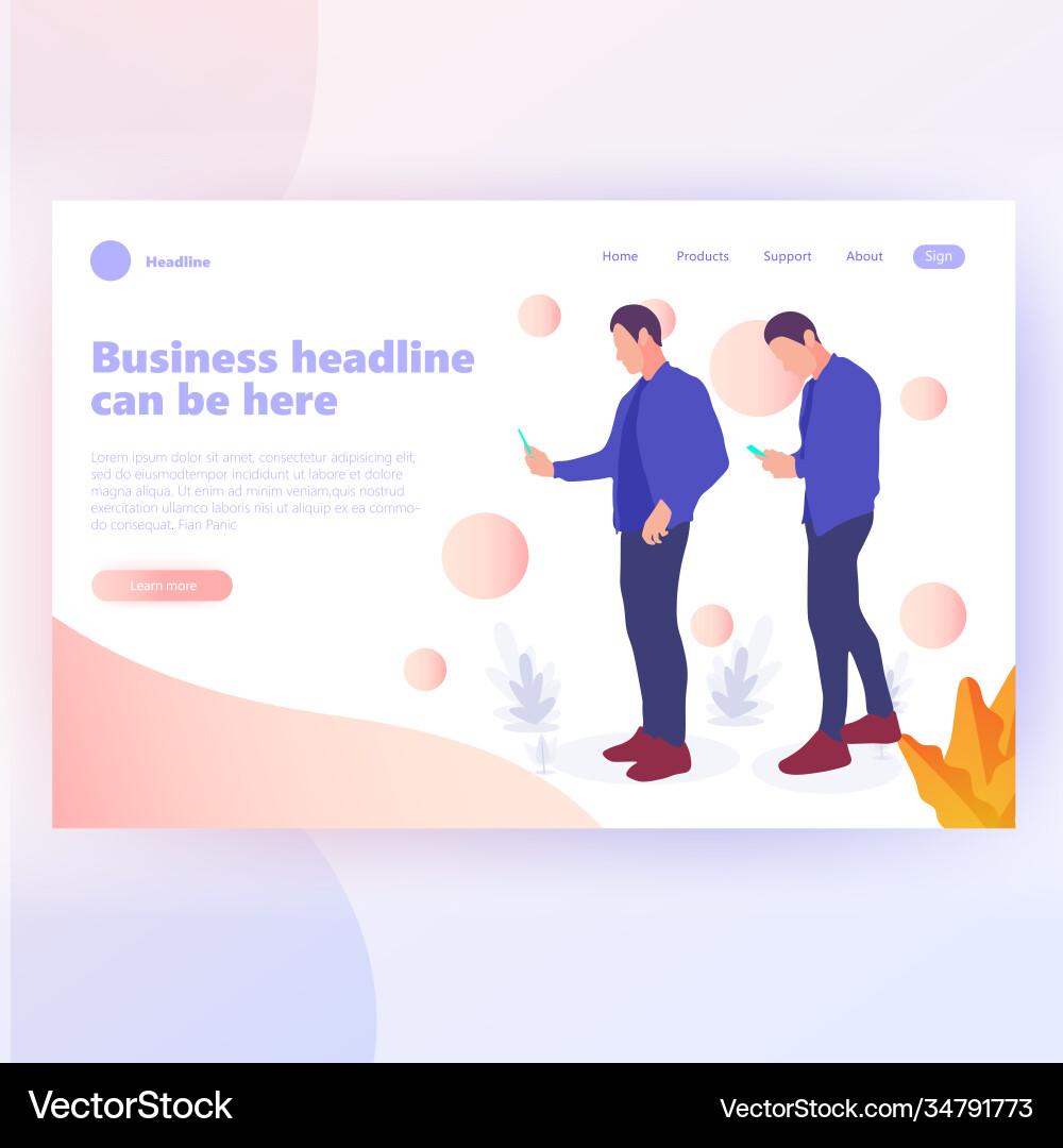 People work in a team and interact with graphs vector image