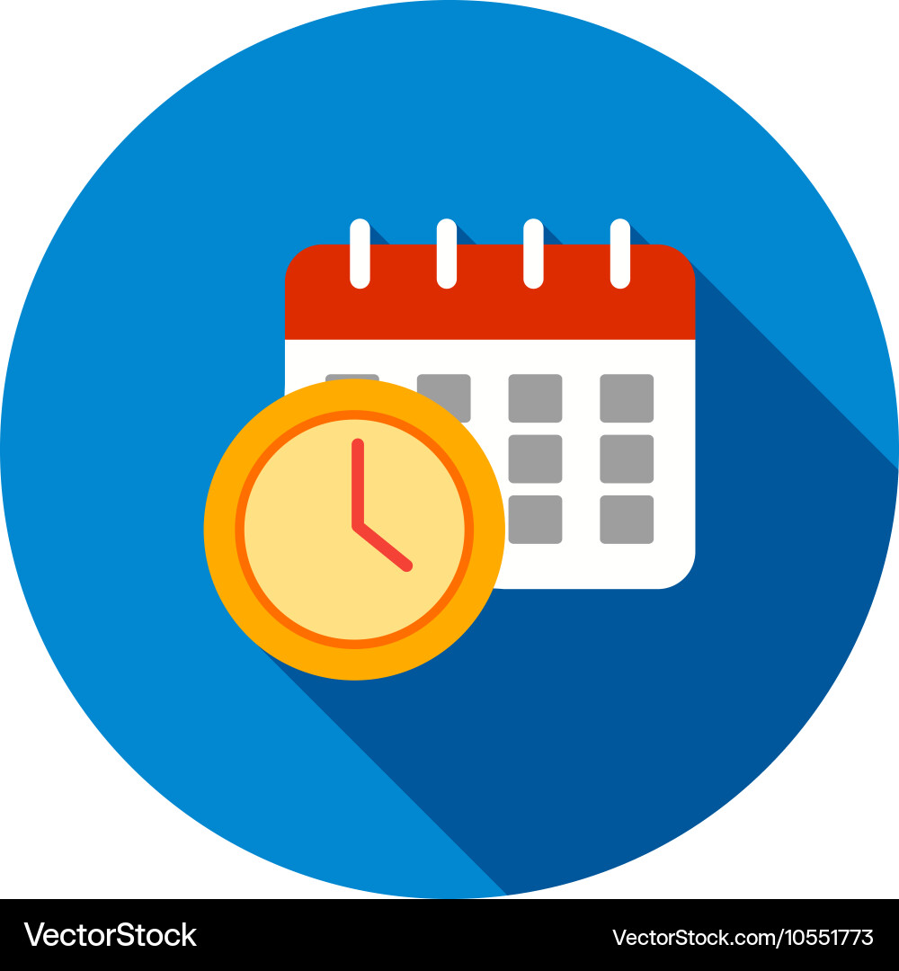 Scheduled date and time Vector Image