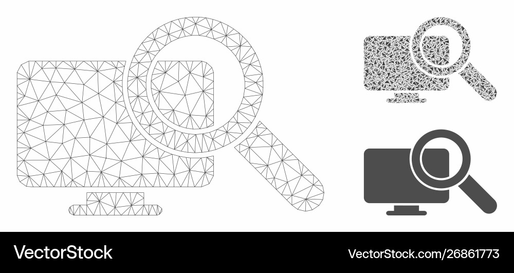 Search computer mesh carcass model Search computer mesh carcass model vector image