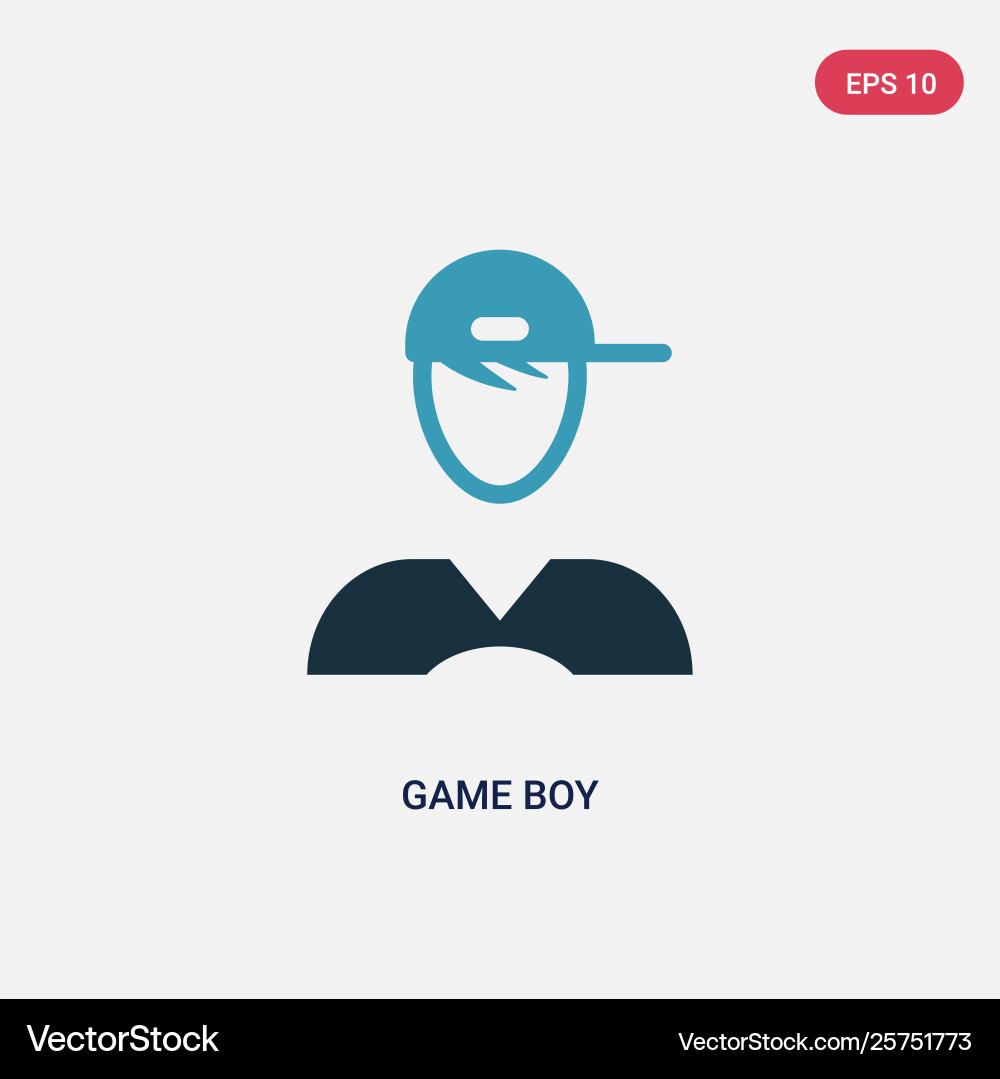 Two color game boy icon from user concept Vector Image