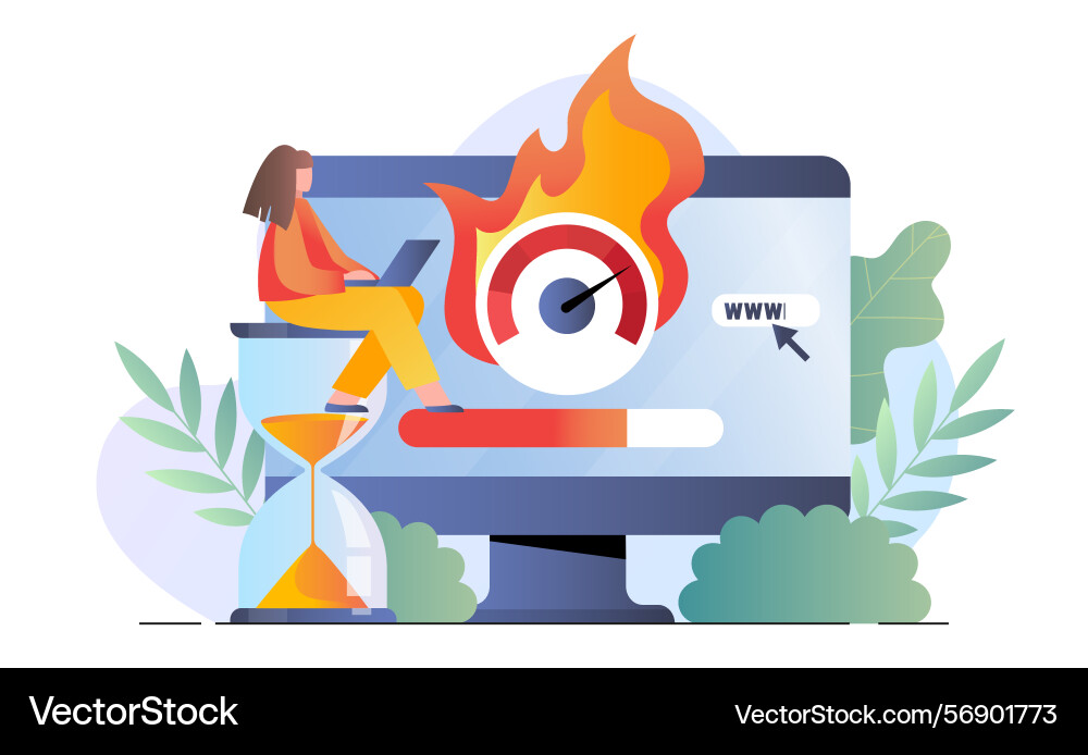 Website performance optimization concept Website performance optimization concept vector image