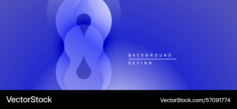 Abstract blue design features overlapping circles Vector Image