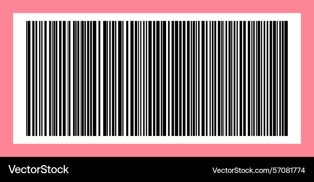 Barcode isolated on color background code stripes vector image