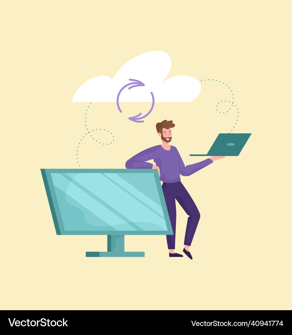 Concept of data transfer Concept of data transfer vector image