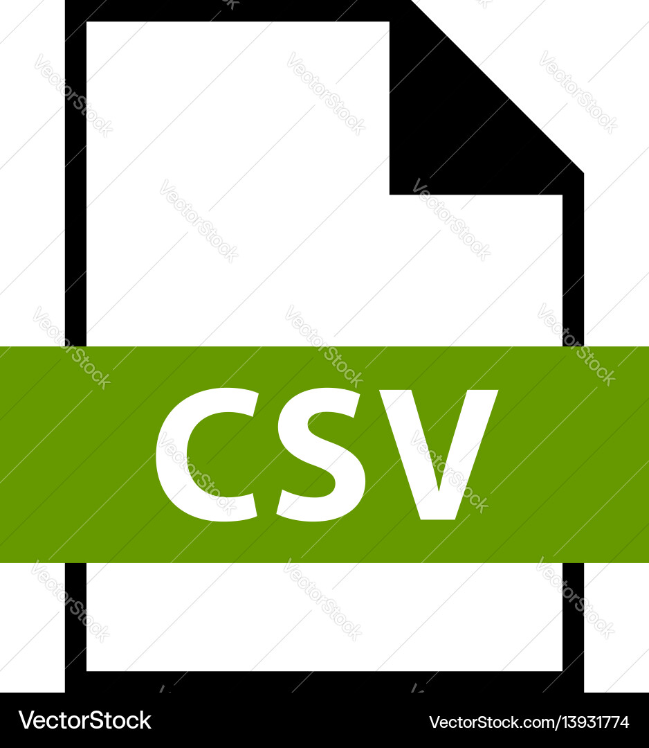 Dateiname Erweiterung csv Typ Dateiname Erweiterung csv Typ vektorbild